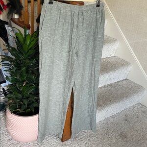 Rachel Zoe Linen Green Wide Leg Pants